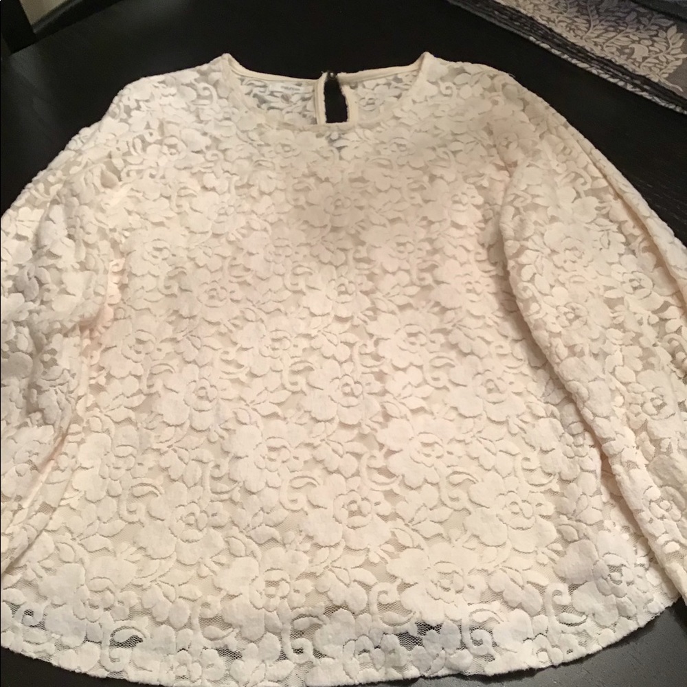 Cream lace blouse